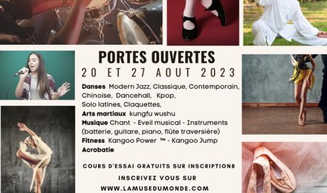 Venez découvrir nos activités proposées lors des portes ouvertes le 20 et 27 août 2023 !