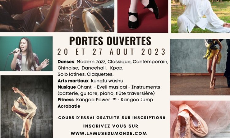 Venez découvrir nos activités proposées lors des portes ouvertes le 20 et 27 août 2023 !